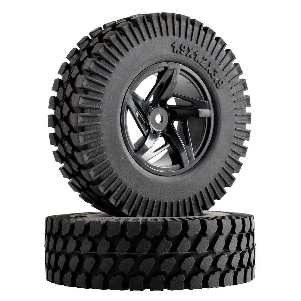 

RC Rim01-T133 Plastic Whee l&1.9inch Rubber 98mm Tires 4P For HSP 1:10 Climbing Car