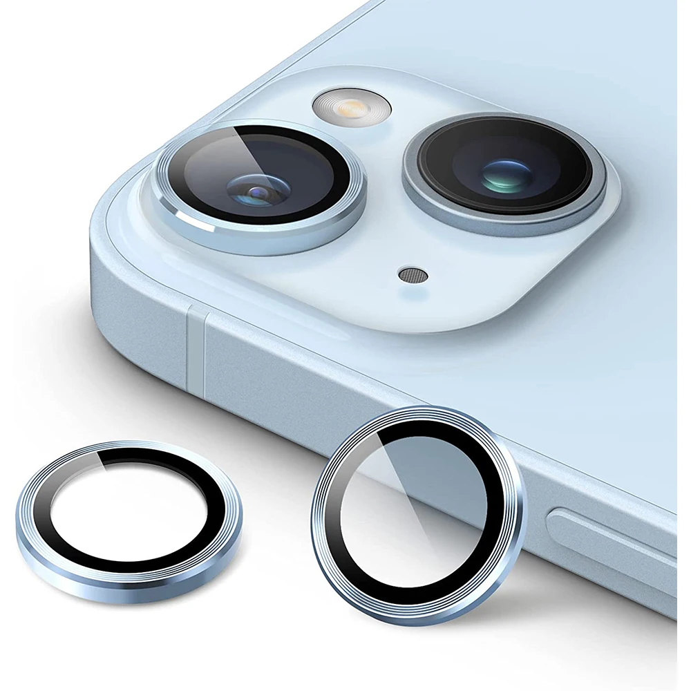 Blue Camera Lens Protector for iPhone 14 Plus 13 Pro Max 12 11 iPhone14 14Pro 13Pro 12Pro 11Pro Temp