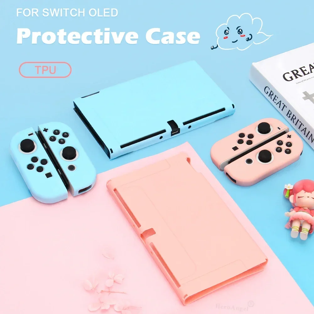 9 Colors For Nintend Switch OLED Accessories Protective Shell NS Game Console TPU All-inclusive Soft Cover Protection Case Pouch