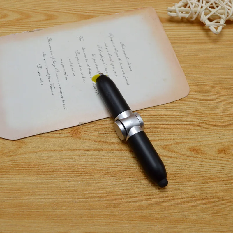Creative Luminous Fingertip Gyroscope Spinning Lighting Pen Ballpoint Pen Stylus Multifunctional Boring Decompression Pen