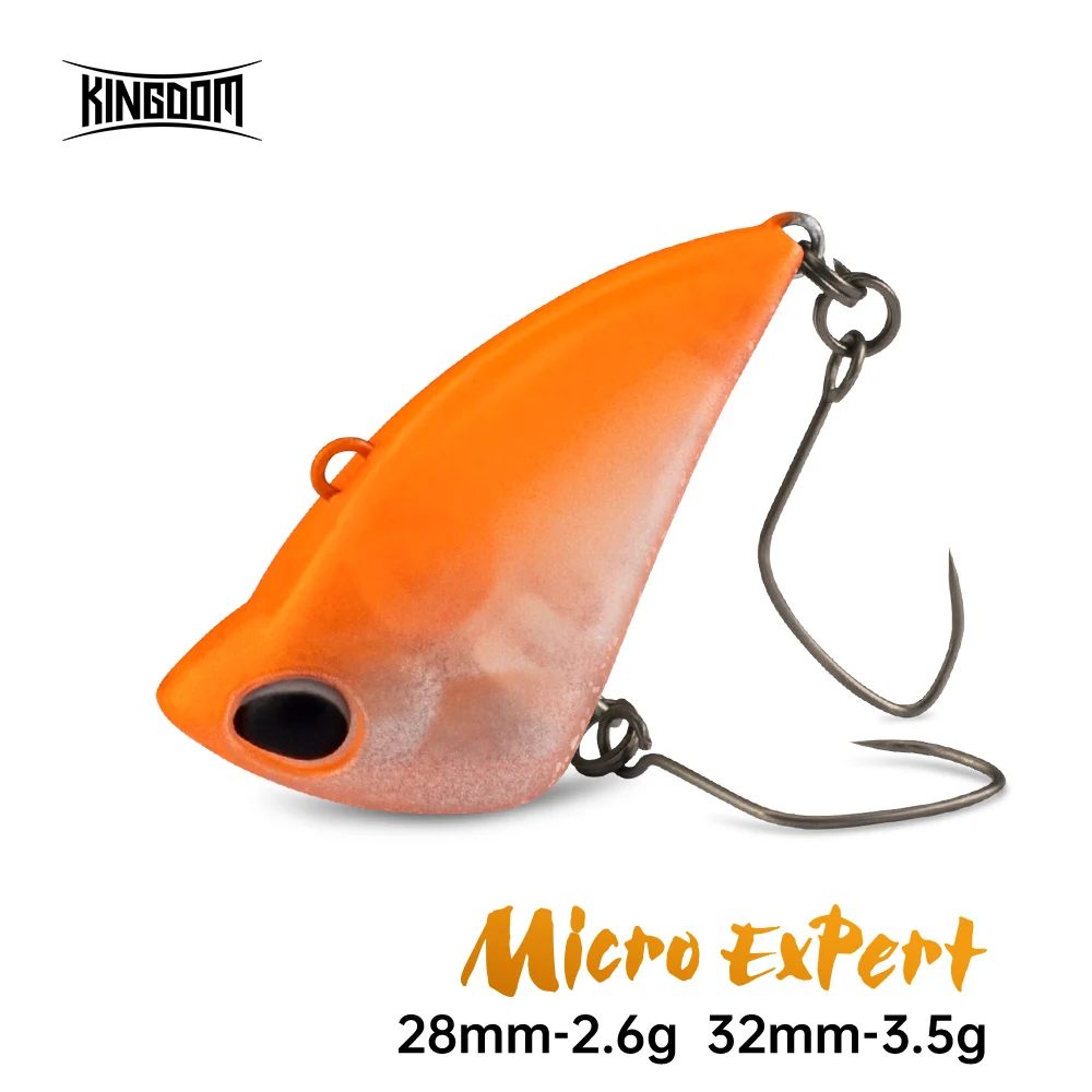 Señuelo de pesca Kingdom Micro Expert hundimiento Vib 2,6g 3,5g 28mm 32mm cebos duros de hundimiento Artificial Vibraton Swimbait trucha perca