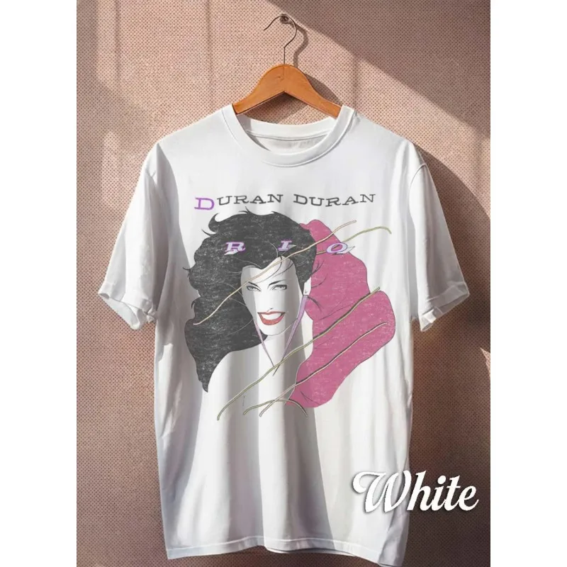 Camiseta do álbum Duran Duran Rio, camiseta gráfica de arte pop dos anos 80 DD001