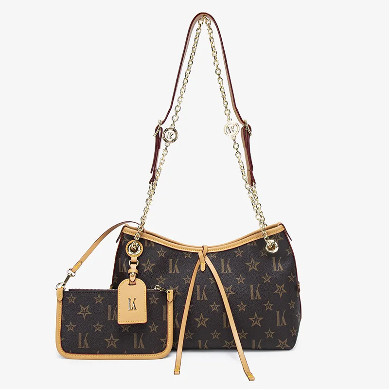 Vintage Elegant Crossbody Diaper Bag: Luxury Women's Handbag With Designer Details And Large Capacity For Messenger Tote