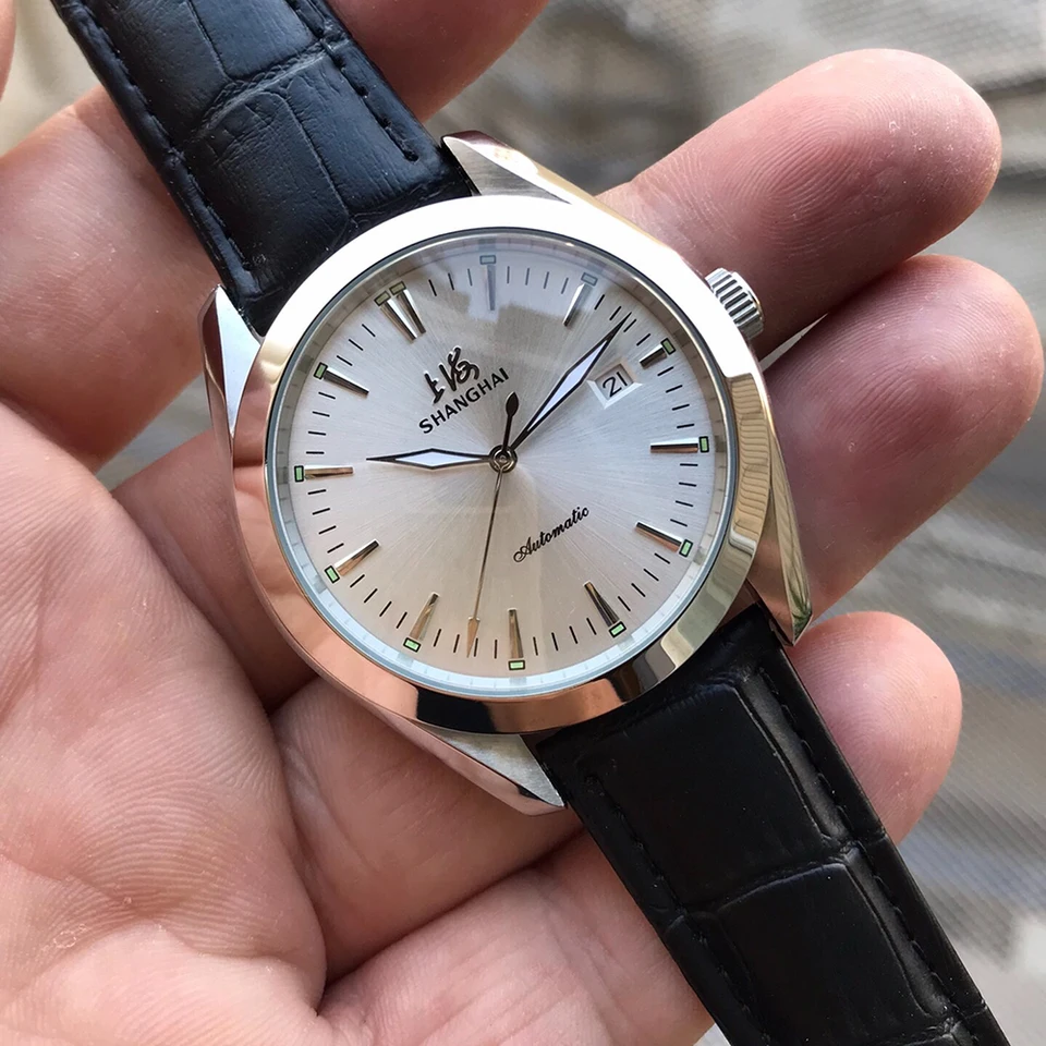 Shanghai自動巻き時計、ヴィンテージのドレス時計、40mmの高級機械式