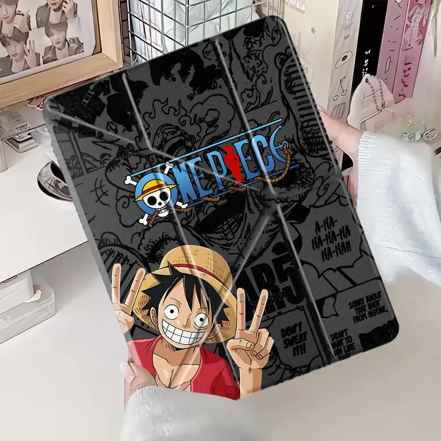 

Модный чехол-подставка One Piece для планшетов iPad Pro 11-го, 10-го, 9-го, 8-го, 7-го поколений, 12.9 дюймов, Air 4, 5, M3, M2, 1, 2, M4, 11 дюймов, Pro 2025, Mini