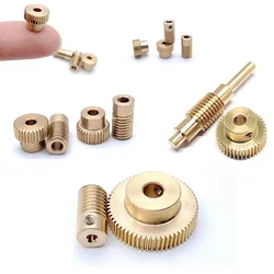 0.3M Mini Precision Worm Gear Reducer Transmitter 1:20 30 40 50 60 25 25 35 45 55 70 80 100 Teeth DIY PTZ Transfer Reducer