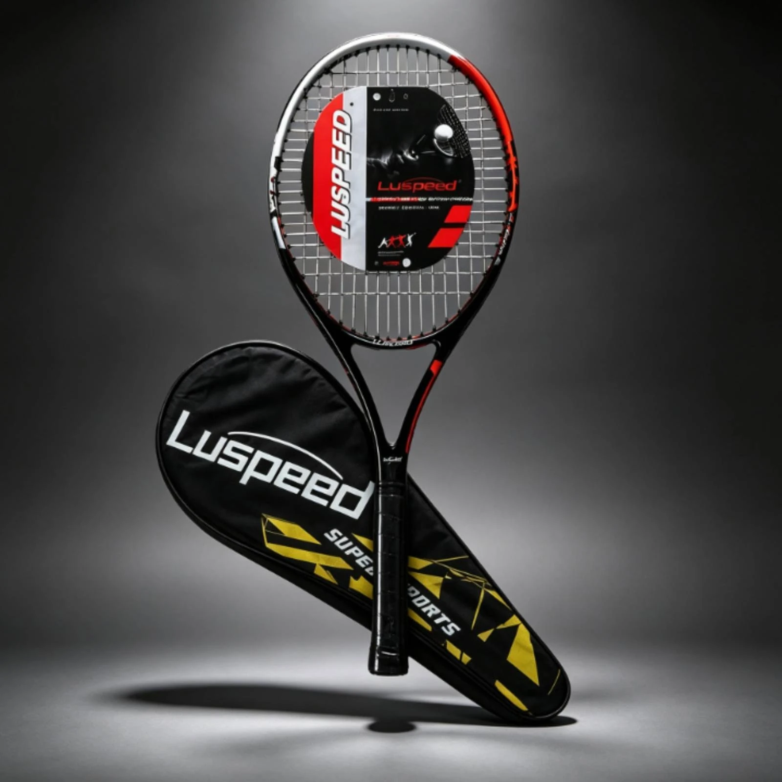 Carbon Aluminum Tennis Racket Shockproof Tennis Racket with Bag Sporting Goods Long-Lasting Comfortable for Beginners