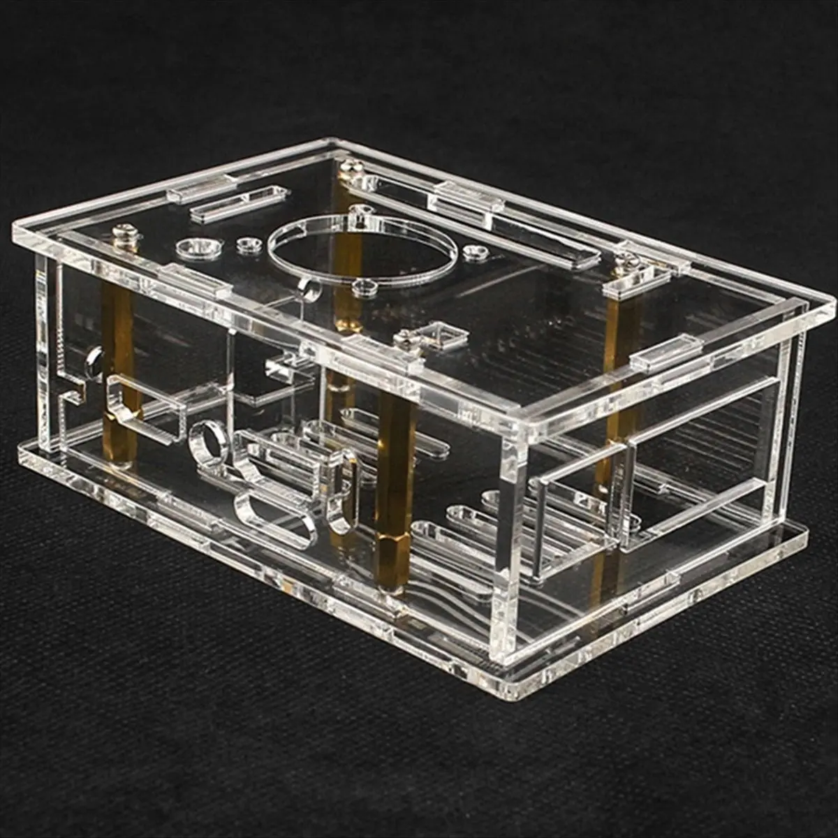 HDL For OrangePi 5Pro Acrylic Case for OrangePi 5 Pro Transparent Acrylic Case with Cooling Fan