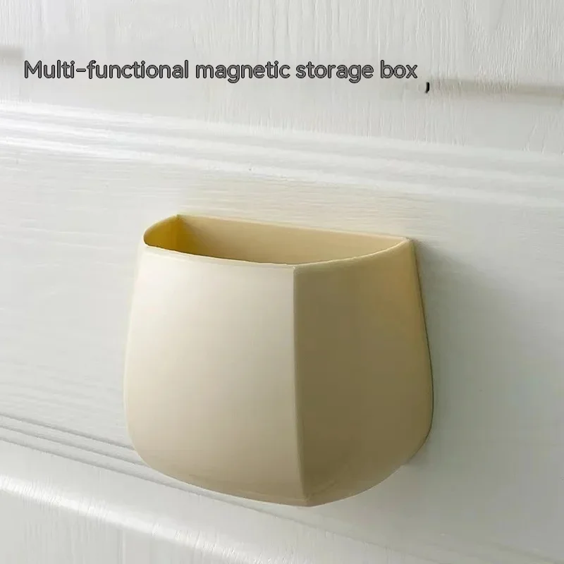 Magnetic Storage Tin Box Kitchen Refrigerator Magnet Small Object Storage Tank Portable Magnetic Absorption Storage Box