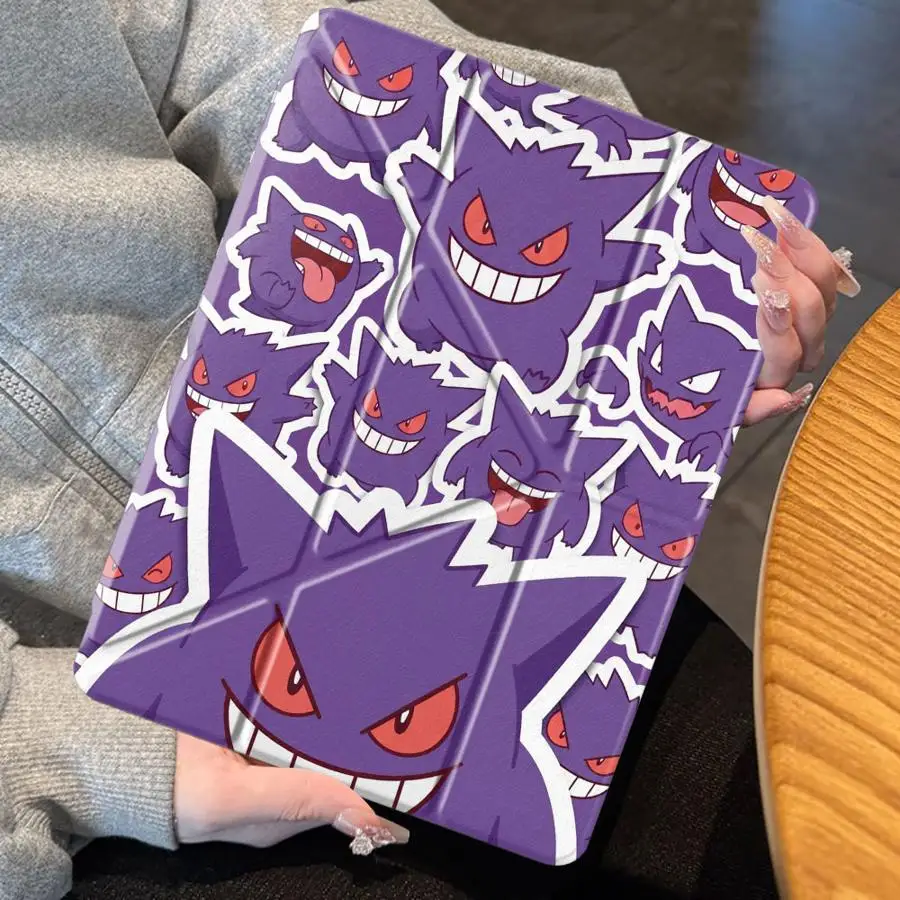 

Tablet Case For iPad Air 4 5 M3 M2 1 2 M4 11inch Pro 2025 Pro 11th 10th 9th 8th 7th 12.9inch Mini 6 7 Holder Cover Cute Gengar