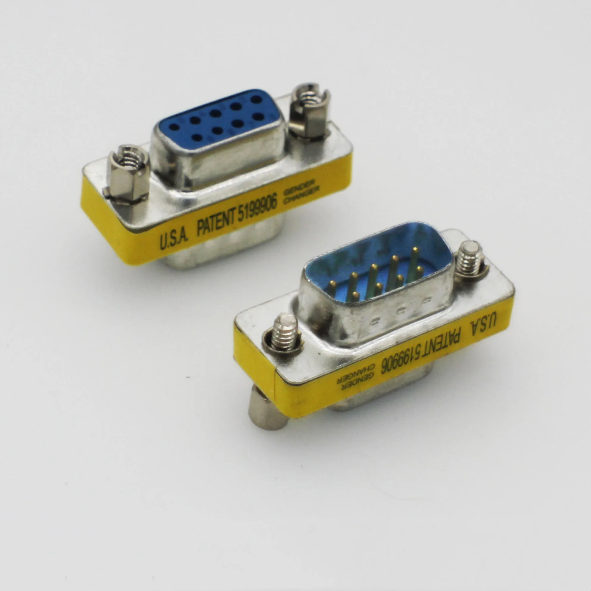 DB9/DB15 Adaptor Pengubah Gender MINI RS232 Com D-sub Ke Konektor Plug VGA Betina Jantan 9 15Pin