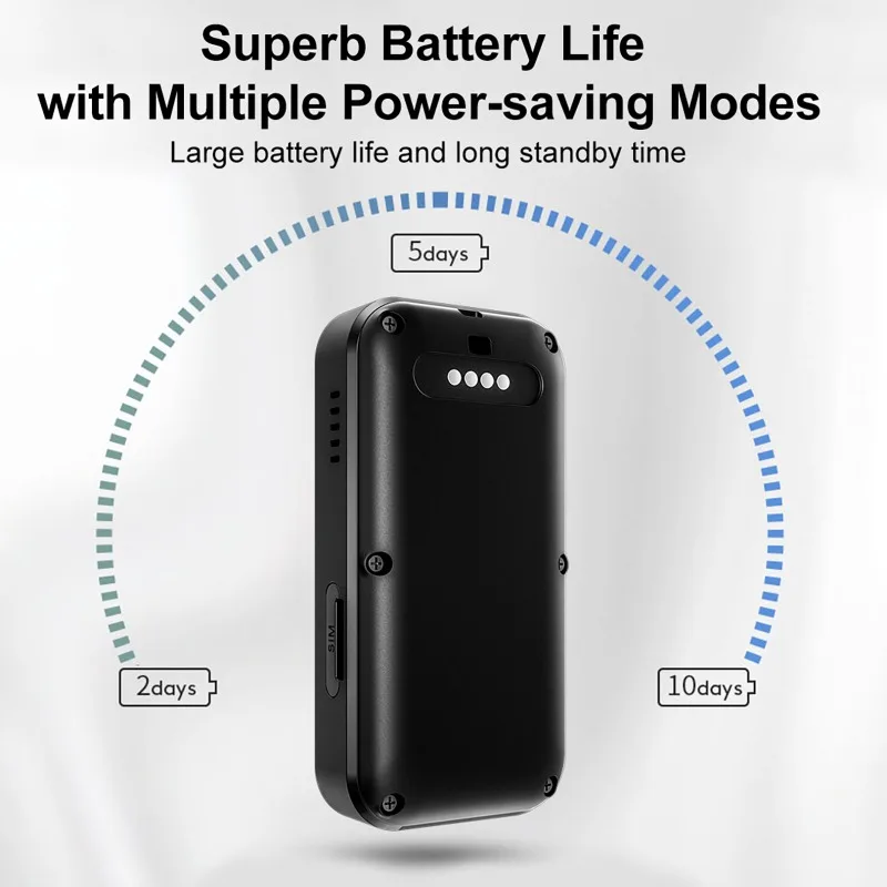 Portable GPS Tracker with SOS Button 4G Anti-lost GPS Locator with SOS Button for Elderly and Children Mini GPS Pendant