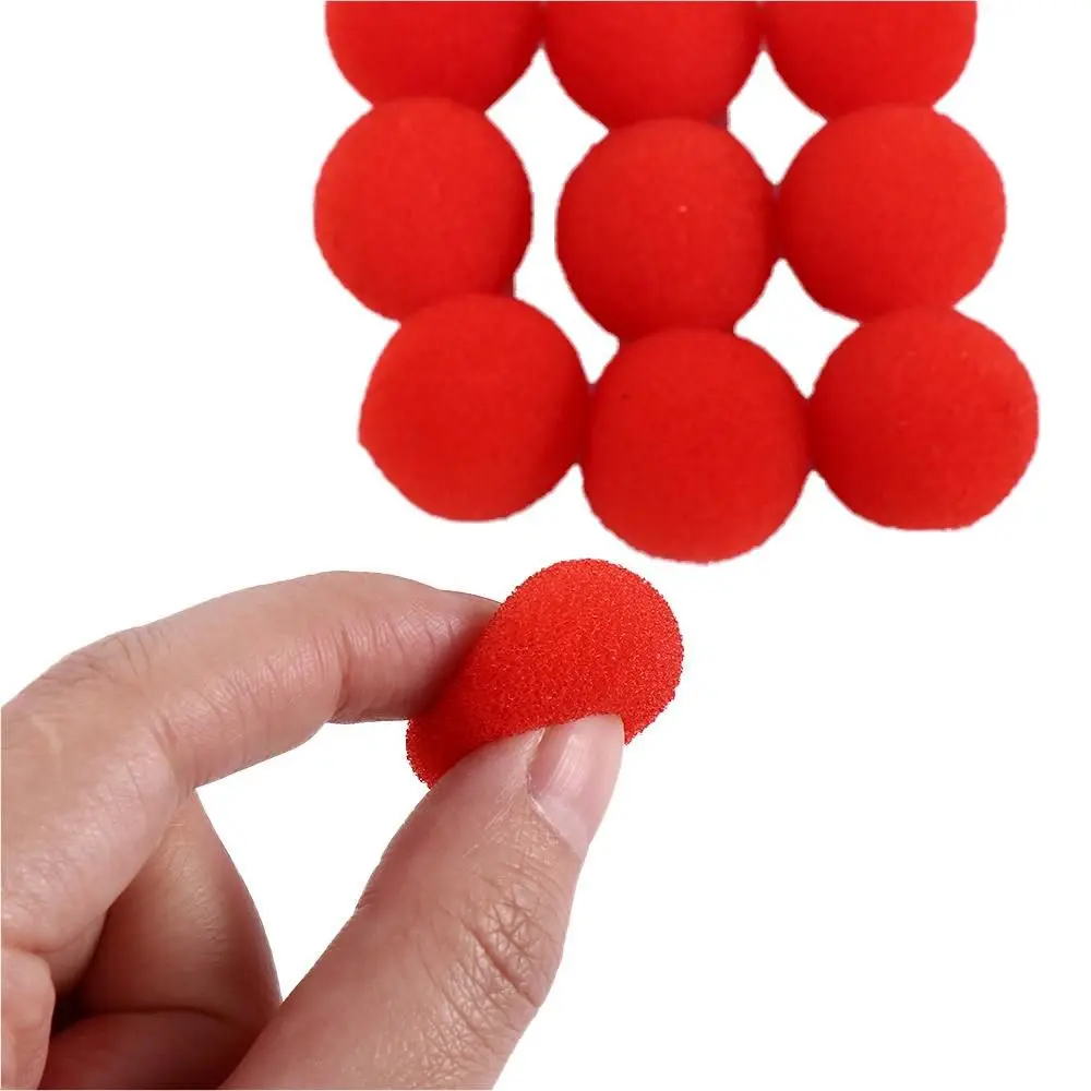 Props Sponge  Close-Up Magic 2.5cm/3.5cm/4.5cm Large Sponges Circular Finger Sponge Ball Red Magic Sponge Ball Magic Tricks