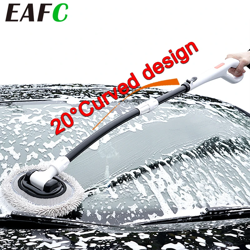 

НОВАЯ щетка EAFC для мытья автомобиля, регулируемая телескопическая щетка с длинной ручкой и изгибом 20 °, сверхчистящая щетка для автомобиля, шенилловая щетка для очистки автомобиля