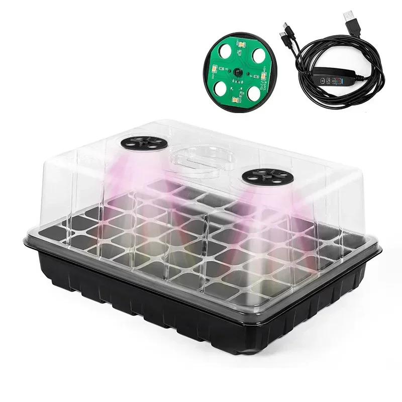 Large Gardening Seedling Tray, Germination Kit, 24/48-Cell Insulated Seedling Tray, Seedling Tray Sowing