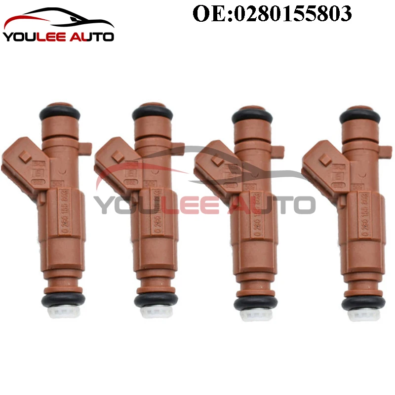 4PCS 0280155803 96288914 Fuel Injectors Nozzle For Peugeot 306 406 605 806 Citroen Xm Xantia Xsara Synergie 2.0 16V Auto Parts