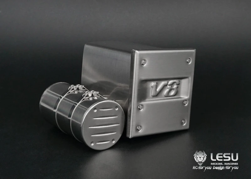 LESU 金属排気タンク V8 DIY タミヤ 1/14 RC トラクタートラックダンパーモデル屋外おもちゃ TH09775