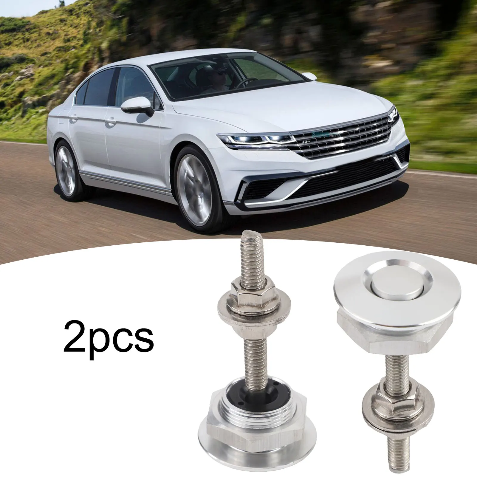 Push Button Bonnet Lock 2Pcs for Secure Automotive Hood Retention with High Pull Strength and Temperature Resistance
