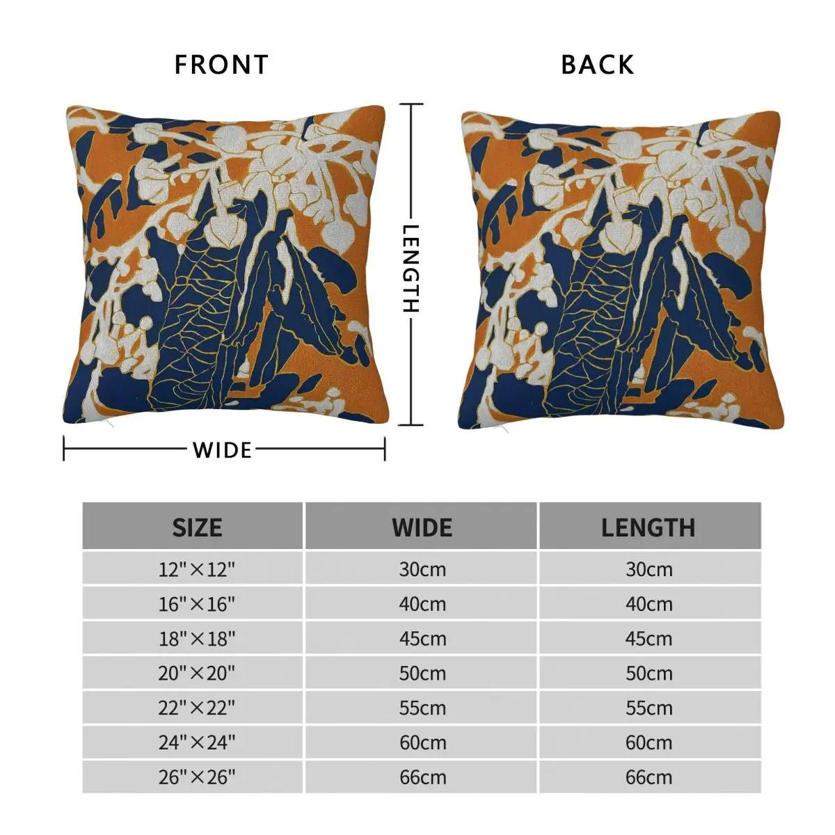 Native Australian Plant Square Pillowcase Polyester Linen Velvet Printed Zip Decorative Sofa Cushion Cover Wholesale