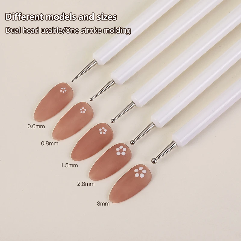 1Pcs Nail Art Dotting Pen Crystal Beads Handle Dual-ended Drawing Painting Rhinestones Manicure Tools