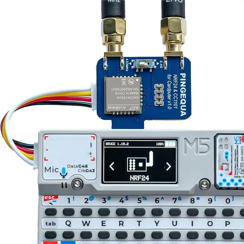 Top Deals 2-In-1 RF Module With Bruce Firmware (NRF24L01+ And CC1101) For M5stack Cardputer, Dual Band 2.4Ghzand433mhz Iot Proje