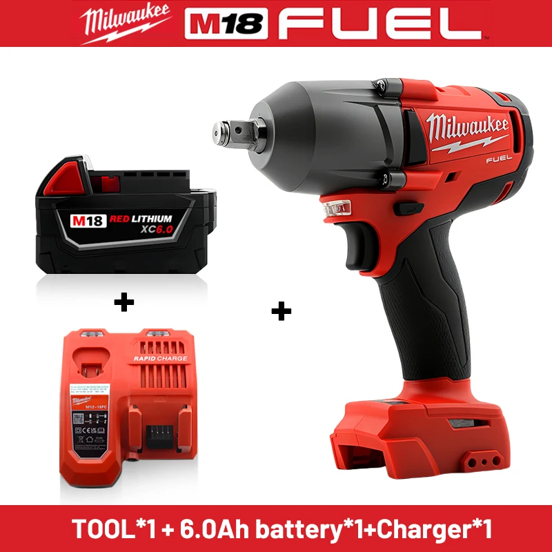 Milwaukee 18V Battery Compatible 1300NM High Torque Wireless Brushless Electric Impact Wrench for Au