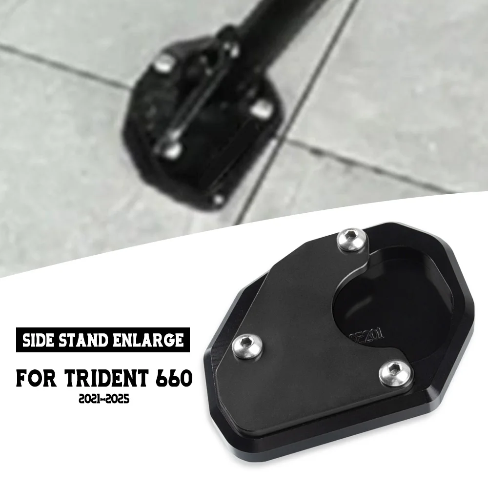 

FOR Trident 660 2021 2022-2023 2024 2025 Motorcycle CNC Kickstand Foot Side Stand Extension Pad Support Plate Enlarge Trident660