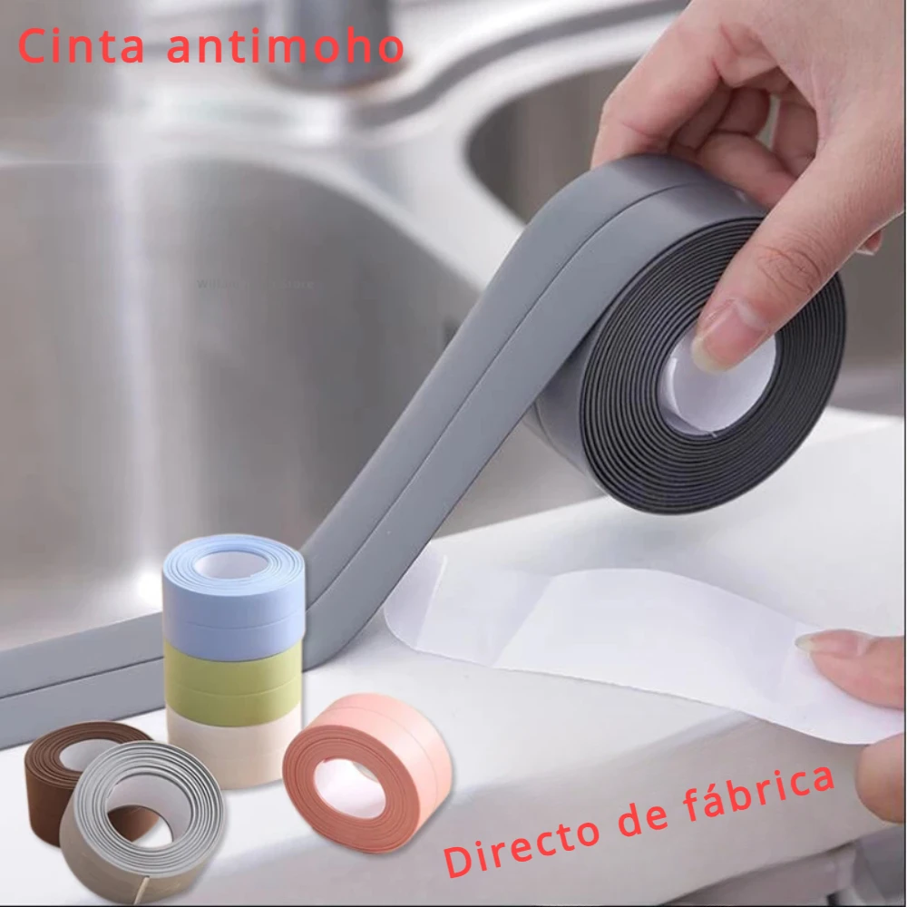 Fita de vedação de pvc para banheiro e vaso sanitário, fita para calafetagem, decoração de casa, tira meteorológica para cantos de pia de cozinha, vedação de porta à prova d'água