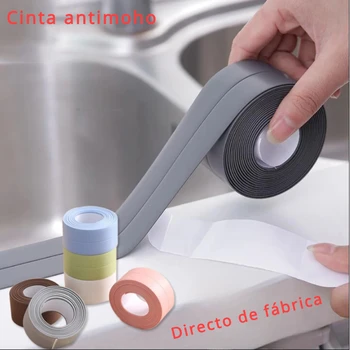 Fita de vedação de pvc para banheiro e vaso sanitário, fita para calafetagem, decoração de casa, tira meteorológica para cantos de pia de cozinha, vedação de porta à prova d'água