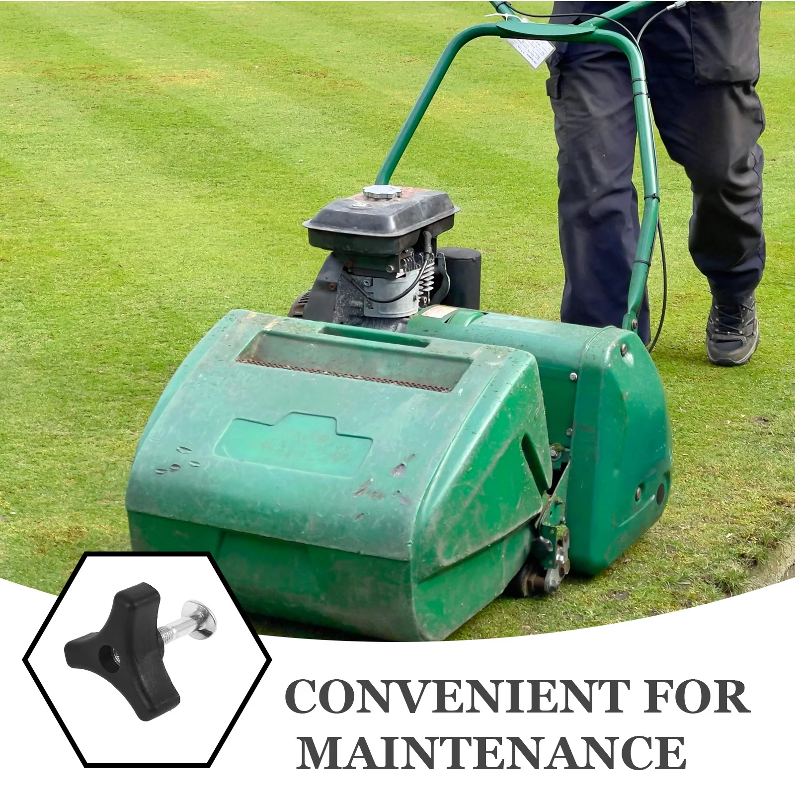 

2Sets Universal Lawnmowers Handle with Metal Plastic Construction Convenient Installation for Mower Machine Handle Replacement