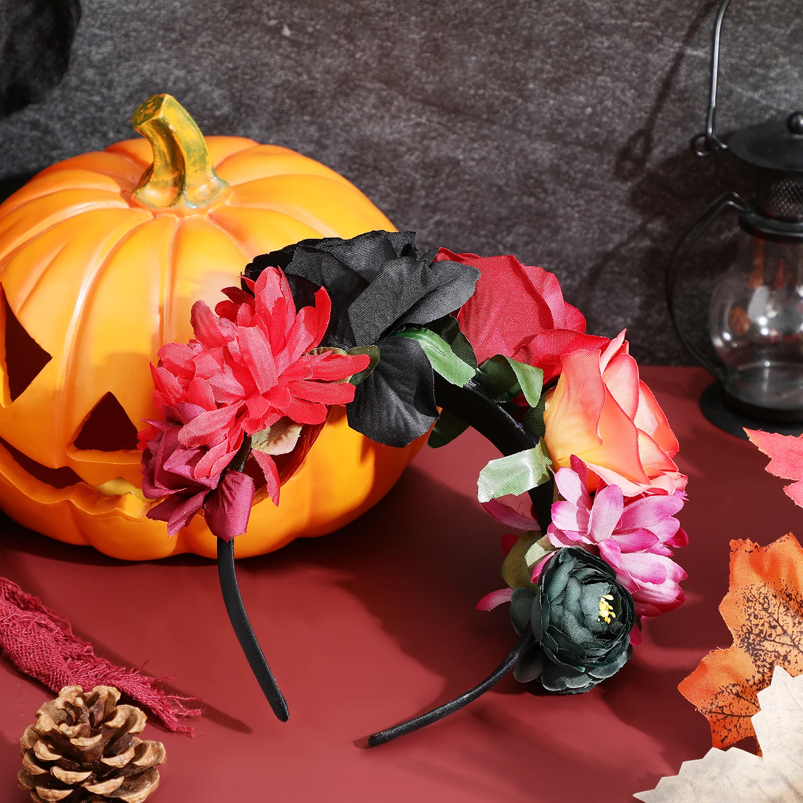 

Легкий декоративный ободок для волос в виде розы для женщин, для Хэллоуина, вечеринок, фестивалей, свадеб, модный головной убор