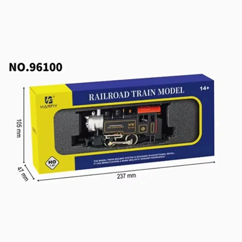 

1:87 HO Scale HF 96100 0-4-0 TANK LOCO Steam mini train toy locomotive-European version Train Model With Power For Kids