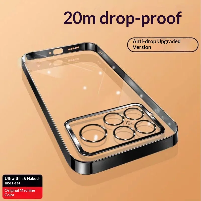 For XiaoMi POCO F8 Ultra F8 Pro Case New Ultra-thin Transparent Electroplated Silicone TPU Cover For POCO F8 Ultra  Bumper Funda