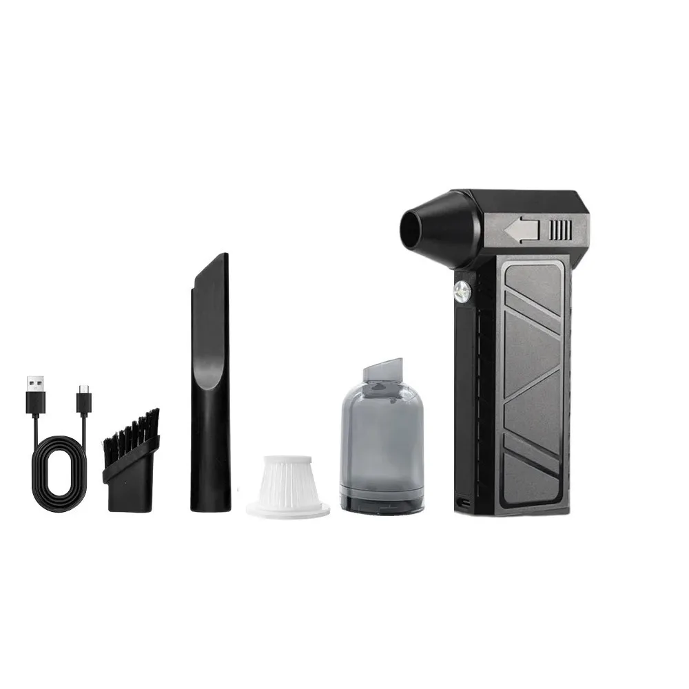 

130000 RPM Mini Turbo Jet Fan with LED Light Brushless Motor Electric Air Blower 4 Speed Adjustable Rechargeable