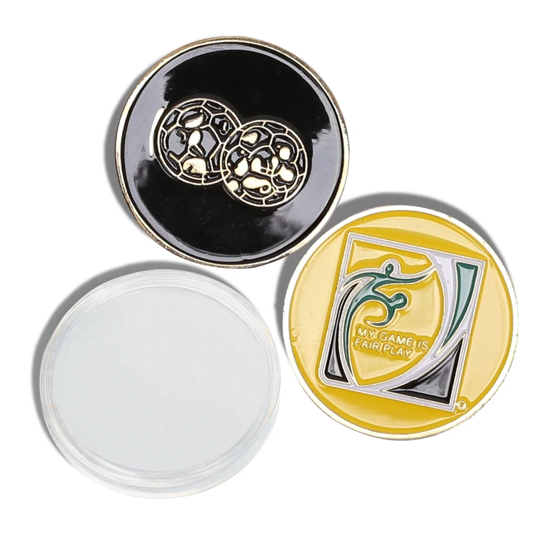 1 side pick football training referee side toss Football match Hard metal side coins football AIDS