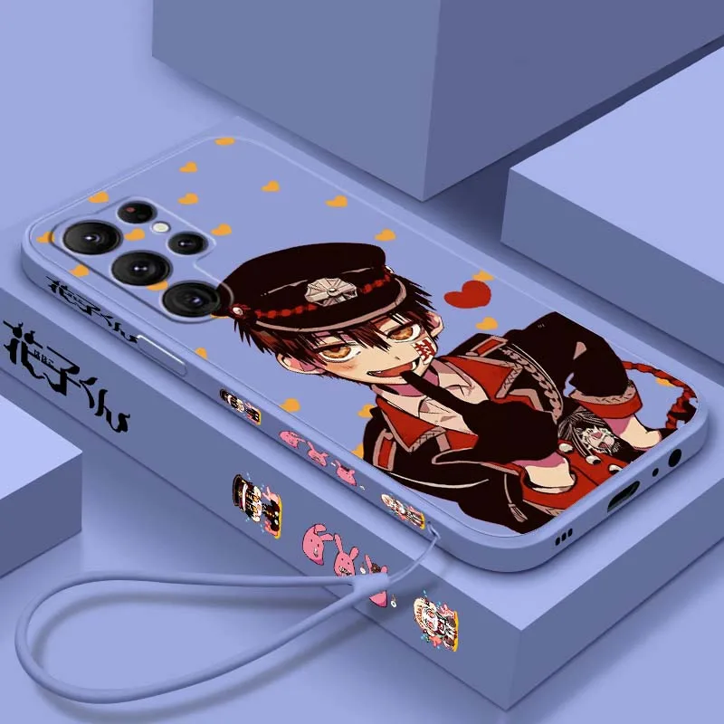 

Toilet-bound Hanako-kun Cute Phone Case For Samsung Galaxy S25 S24 S23 S22 S21 S20 Ultra Plus FE 5G Liquid Left Rope Cover