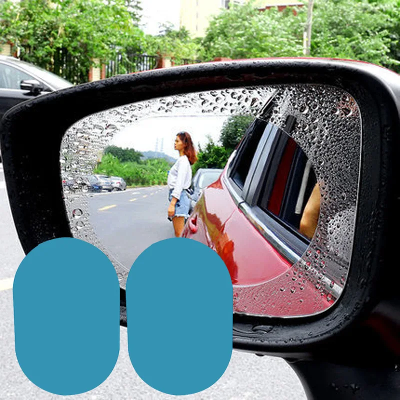 2 Pcs Car sticker Rainproof Film for Car Rearview Mirror Car Rearview Mirror Rain Film Clear sight in rainy days Car film