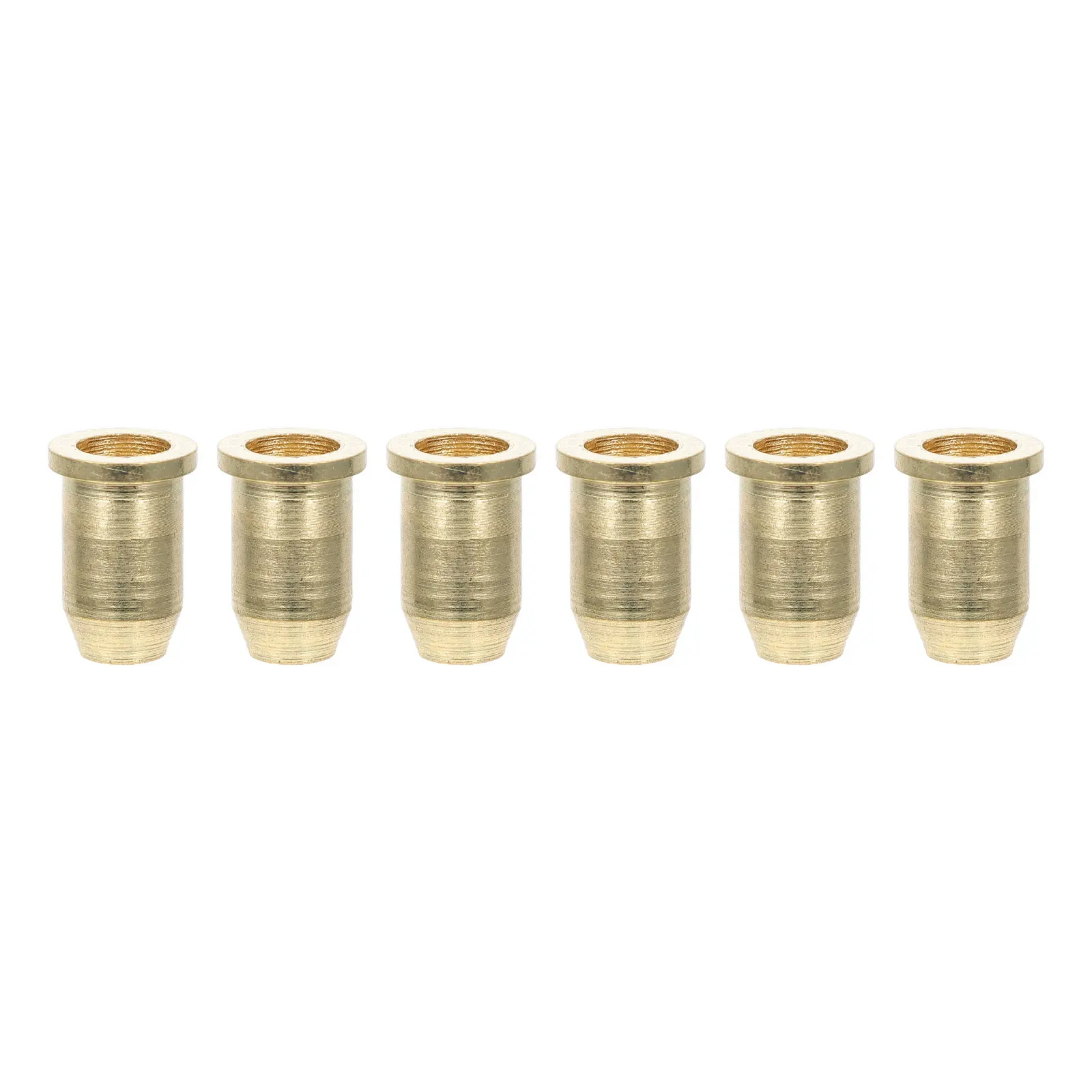 

6 Pcs Electric Guitar String Buckle Parts Caps Bridge Ferrule Body Ferrules Accessories Metal Vibration Practical