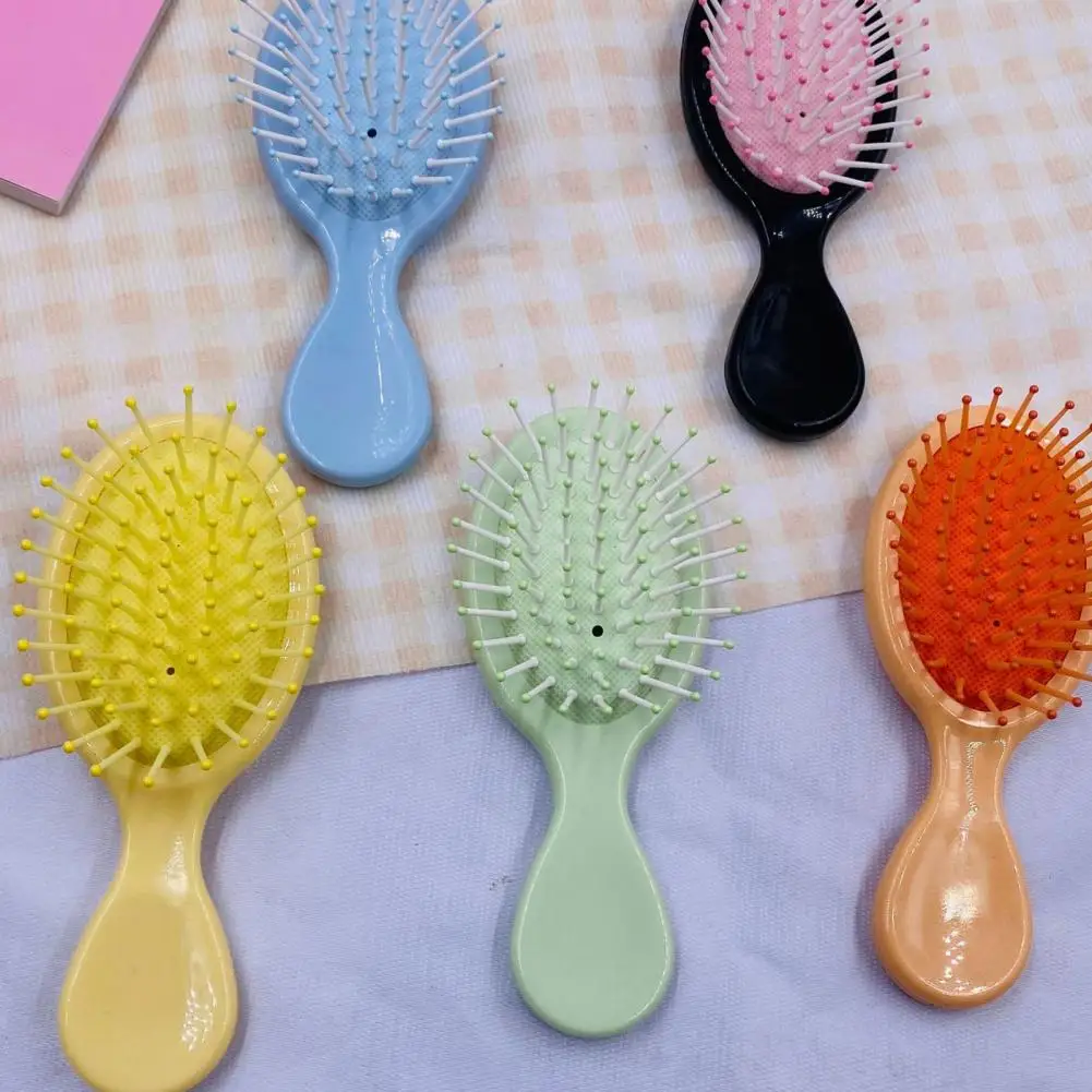 Hair Brush for Tangles Ergonomic Handle Hair Brush with Ultra-soft Bristles Cute Cartoon Cushion Comb for Children Portable