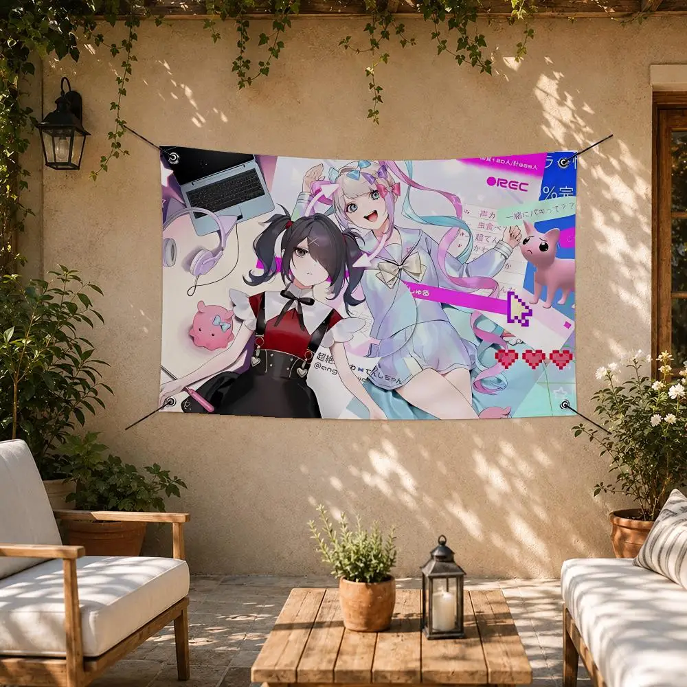 Game Needy Streamer Overload Flags Room Bedroom Home Outdoor Wall Hanging Concert Printed Background Decoration Art Banne