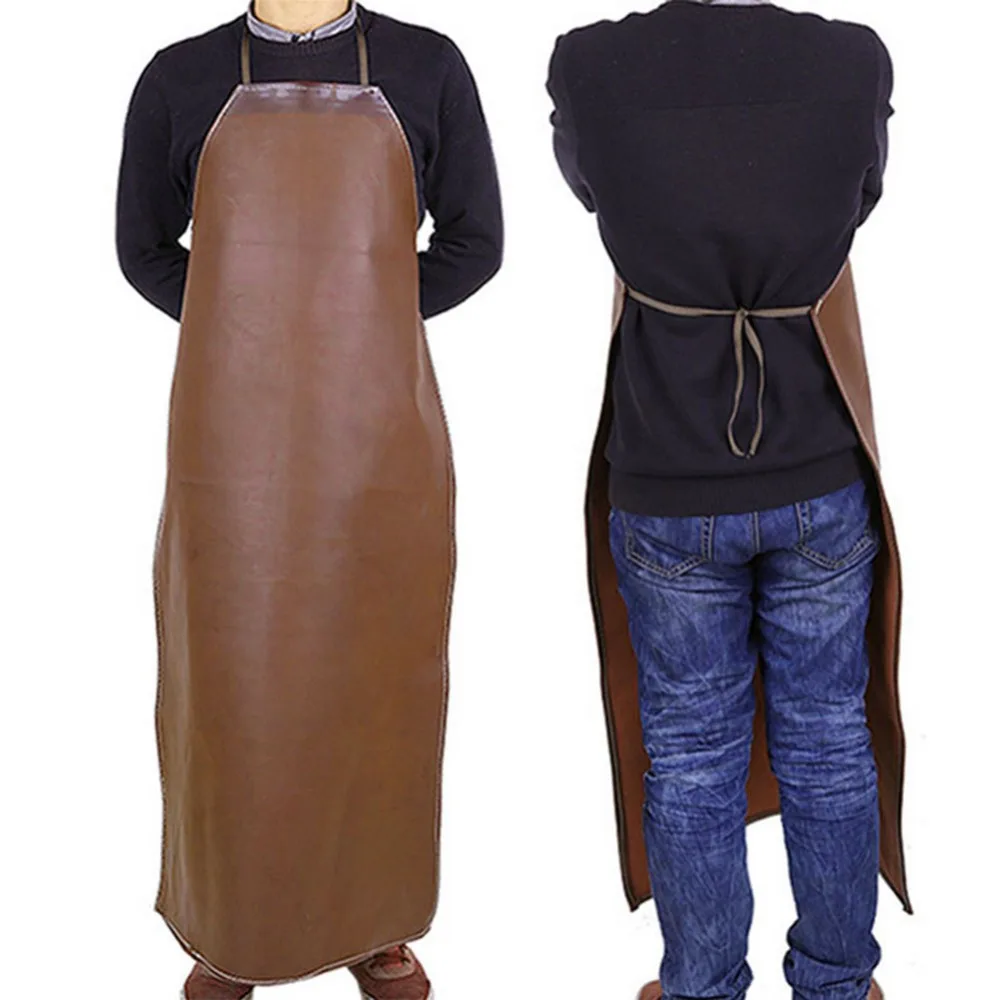 Thermal Insulation Leather Welding Apron Safety Flame Resistant Anti Scalding Aprons Welder Protective Aprons Welder Protection