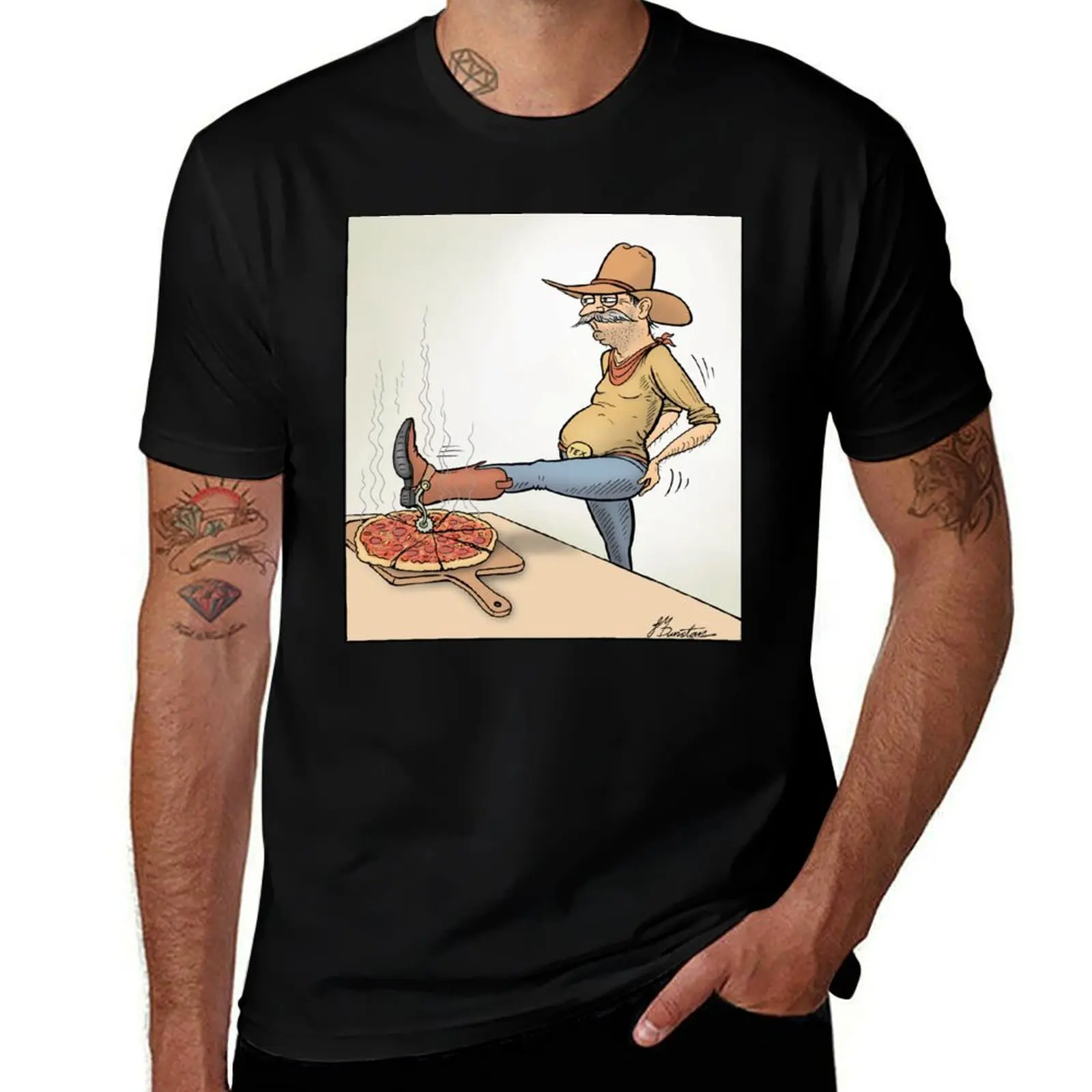 Pizza Cutter T-Shirt Stylish Print Short Sleeve Tee T-Shirt