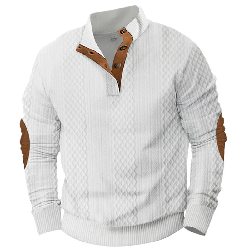 

2025 New Spring Autumn Men's Long Sleeve Sweatshirt Daily Casual Pullover Tops High Quality Stand Collar hoodie sweatshirt