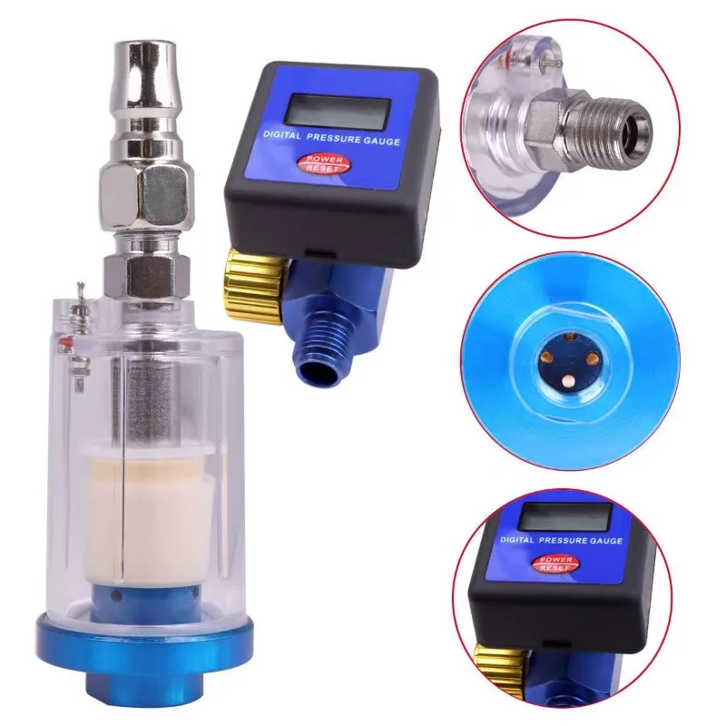 Wetool Airbrush Electronic Pressure Regulator LCD Digital Display +1/4