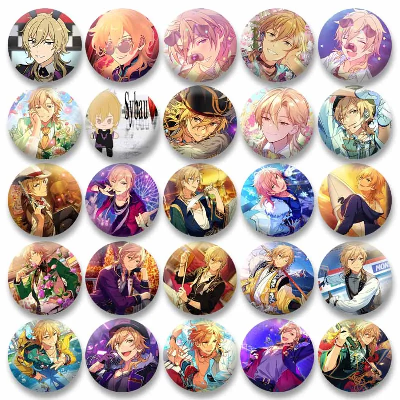

Ensemble Stars Anime Button Pin Game Figure Kaoru Hakaze Cartoon Brooch Cosplay Badge Bag Decor Accessories Gamer Collect Gifts