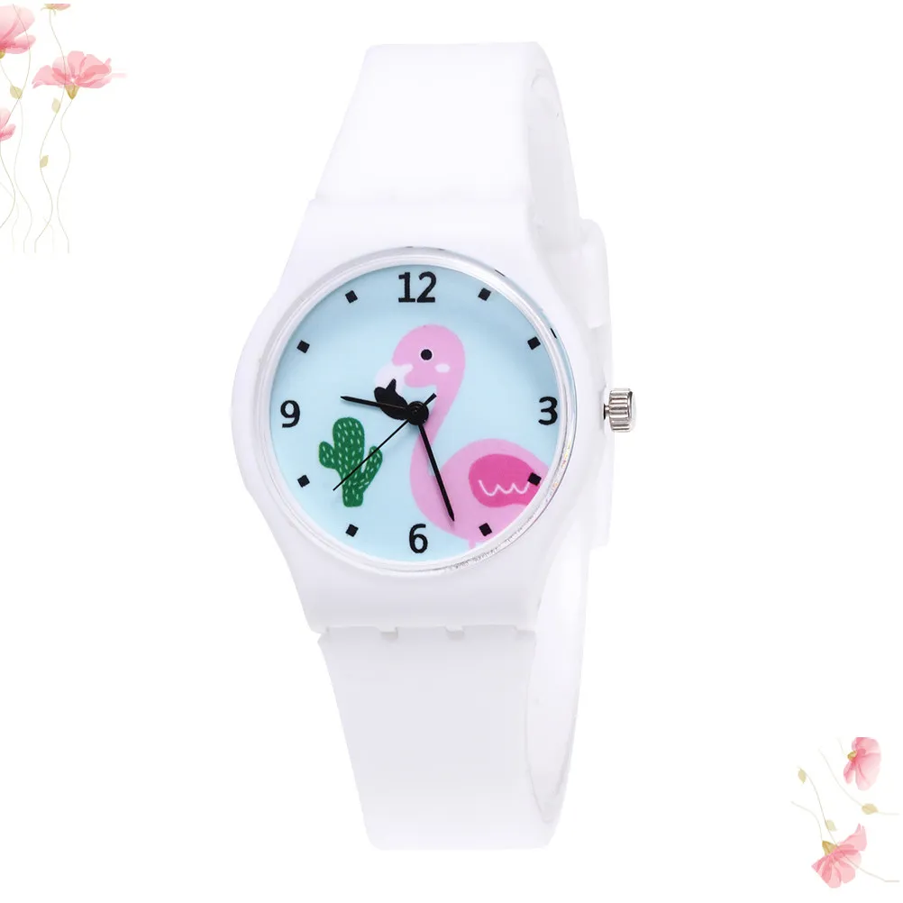 

1 шт. Часы с милым изображением фламинго, креативные кварцевые часы, подарок на день рождения, удобные модные часы для студентов