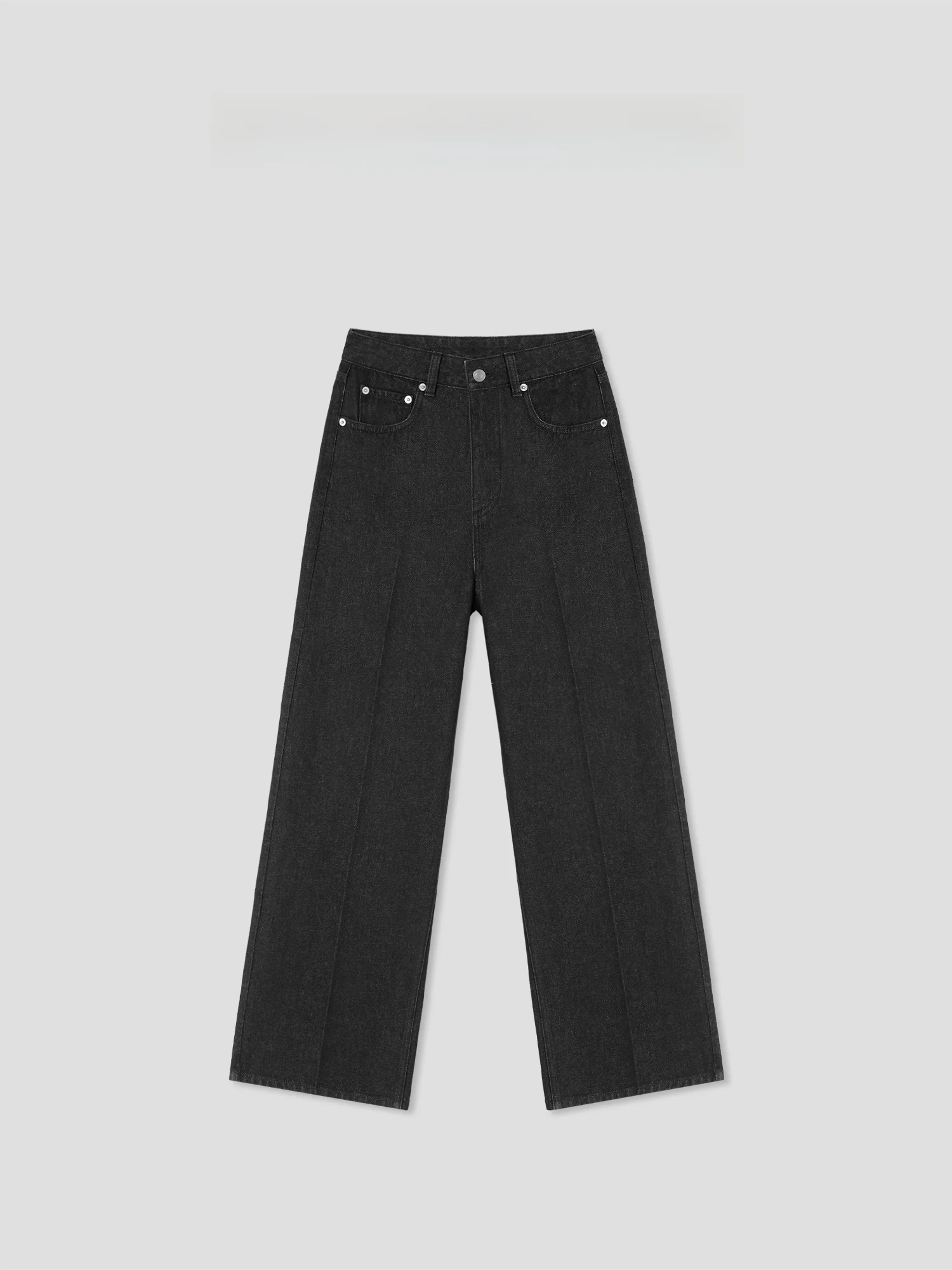 

Romi Studio Vintage mat Ele Cotton Gauze Waed Loose Straight Leg Jeans High Waist Straight Pants Summer Ladies