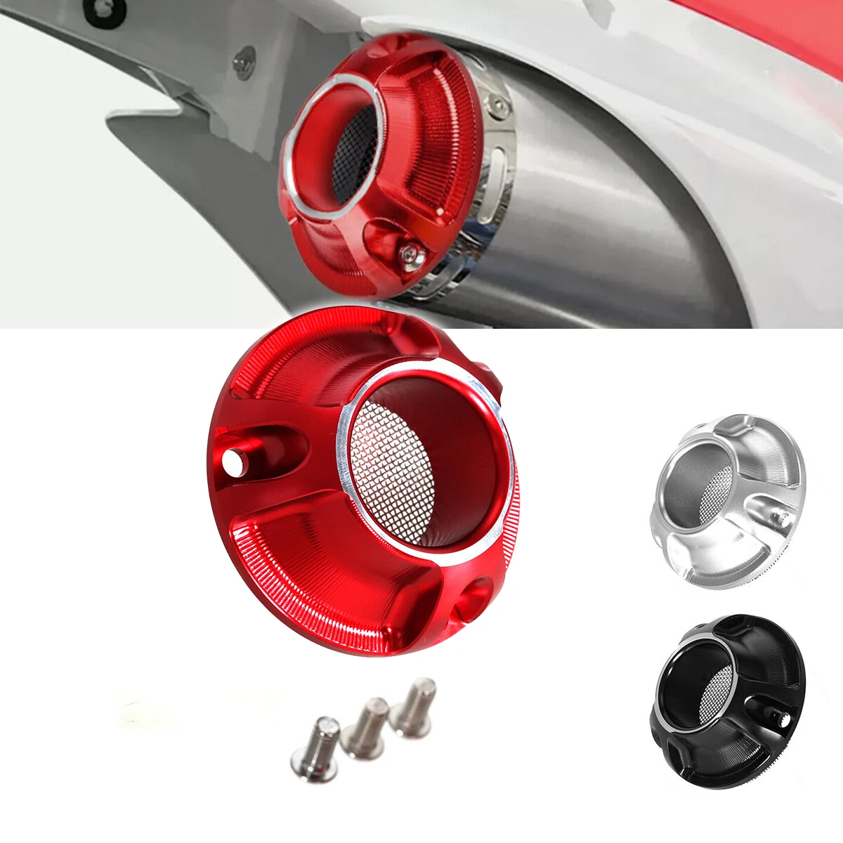

For Honda CRF50F 70F 80F 100F 110F CNC Exhaust Power Tip w/Screen Arrestor