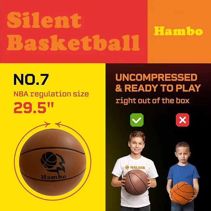 Dia 24 ซม.เงียบบาสเกตบอลในร่ม Dribble Practice 29.5in Mute Bouncing บาสเกตบอล Bounce Quiet Soft Airless โฟม Ball xmas ของขวัญ