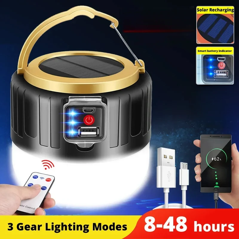 Portable Camping Light Power Bank LED Camping Lanterns Handheld Waterproof Outdoor Tent Light Rechargeable Floodlight Flashlight
